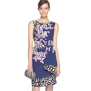 Diane Von Furstenberg Blue and Pink Mini Dress
